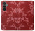 S3817 Motif de fleurs de cerisier floral rouge Etui Coque Housse pour Samsung Galaxy S23 FE