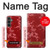 S3817 Motif de fleurs de cerisier floral rouge Etui Coque Housse pour Samsung Galaxy S23 FE
