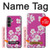 S3924 Fond rose fleur de cerisier Etui Coque Housse pour Samsung Galaxy S23 FE