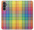 S3942 Tartan à carreaux arc-en-ciel LGBTQ Etui Coque Housse pour Samsung Galaxy S23 FE