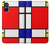 S0157 Composition Rouge Bleu Jaune Etui Coque Housse pour Sony Xperia 5 V