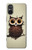 S0360 café Chouette Etui Coque Housse pour Sony Xperia 5 V