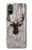 S2505 Tête de Renne Vieux bois Texture graphique Etui Coque Housse pour Sony Xperia 5 V