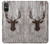 S2505 Tête de Renne Vieux bois Texture graphique Etui Coque Housse pour Sony Xperia 5 V