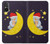 S2849 Mignon Lune Nuit Sleepy Chouette Etui Coque Housse pour Sony Xperia 5 V