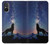 S3555 Loup Hurlant Million étoiles Etui Coque Housse pour Sony Xperia 5 V
