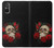 S3753 Roses de crâne gothique sombre Etui Coque Housse pour Sony Xperia 5 V