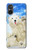 S3794 Ours polaire arctique amoureux de la peinture de phoque Etui Coque Housse pour Sony Xperia 5 V