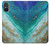 S3920 Couleur bleu océan abstrait émeraude mélangée Etui Coque Housse pour Sony Xperia 5 V