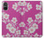 S3924 Fond rose fleur de cerisier Etui Coque Housse pour Sony Xperia 5 V