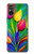 S3926 Peinture à l'huile de tulipe colorée Etui Coque Housse pour Sony Xperia 5 V