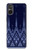 S3950 Motif textile thaïlandais bleu Etui Coque Housse pour Sony Xperia 5 V