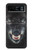 S2823 Noir Loup Bleu Yeux Visage Etui Coque Housse pour Motorola Razr 40