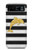 S2882 Noir et blanc rayé Dauphin d'or Etui Coque Housse pour Motorola Razr 40