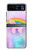 S3070 Arc en ciel pastel ciel Licorne Etui Coque Housse pour Motorola Razr 40