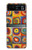 S3409 Carrés cercles concentriques Etui Coque Housse pour Motorola Razr 40