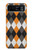 S3421 Noir Orange Blanc Argyle Plaid Etui Coque Housse pour Motorola Razr 40