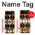 S3421 Noir Orange Blanc Argyle Plaid Etui Coque Housse pour Motorola Razr 40