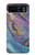 S3676 Pierre de marbre abstraite colorée Etui Coque Housse pour Motorola Razr 40