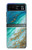 S3920 Couleur bleu océan abstrait émeraude mélangée Etui Coque Housse pour Motorola Razr 40