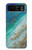 S3920 Couleur bleu océan abstrait émeraude mélangée Etui Coque Housse pour Motorola Razr 40