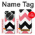 S1849 Rose Noir Chevron Zigzag Etui Coque Housse pour OnePlus OPEN