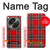 S2374 Motif Tartan Rouge Etui Coque Housse pour OnePlus OPEN