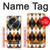 S3421 Noir Orange Blanc Argyle Plaid Etui Coque Housse pour OnePlus OPEN