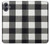 S2842 Noir et blanc Buffle motif de vérification Etui Coque Housse pour Samsung Galaxy A05
