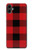 S2931 Rouge Buffle motif de vérification Etui Coque Housse pour Samsung Galaxy A05