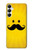 S1145 Soleil jaune Mustache Etui Coque Housse pour Samsung Galaxy A05s