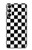 S1611 Échiquier Damier Noir Blanc Etui Coque Housse pour Samsung Galaxy A05s