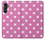 S2358 Rose à pois Etui Coque Housse pour Samsung Galaxy A05s