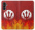 S2803 Feu Rouge Diable Lance Symbole Etui Coque Housse pour Samsung Galaxy A05s
