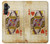 S2833 Poker Carte Coeurs Reine Etui Coque Housse pour Samsung Galaxy A05s