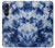 S3439 Tissu Indigo Tie Dye Etui Coque Housse pour Samsung Galaxy A05s