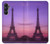 S3447 Paris Eiffel Le coucher du soleil Etui Coque Housse pour Samsung Galaxy A05s