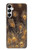 S3691 Plume de paon d'or Etui Coque Housse pour Samsung Galaxy A05s