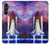 S3913 Navette spatiale nébuleuse colorée Etui Coque Housse pour Samsung Galaxy A05s