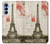 S2108 Tour Eiffel de Paris Carte postale Etui Coque Housse pour Samsung Galaxy A15 5G
