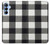 S2842 Noir et blanc Buffle motif de vérification Etui Coque Housse pour Samsung Galaxy A15 5G
