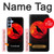 S3328 Corbeau Rouge Lune Etui Coque Housse pour Samsung Galaxy A15 5G
