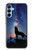 S3555 Loup Hurlant Million étoiles Etui Coque Housse pour Samsung Galaxy A15 5G