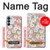 S3688 Motif d'art floral floral Etui Coque Housse pour Samsung Galaxy A15 5G