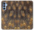 S3691 Plume de paon d'or Etui Coque Housse pour Samsung Galaxy A15 5G