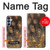 S3691 Plume de paon d'or Etui Coque Housse pour Samsung Galaxy A15 5G