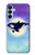 S3807 Killer Whale Orca Lune Pastel Fantaisie Etui Coque Housse pour Samsung Galaxy A15 5G