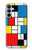 S3814 Composition de dessin au trait Piet Mondrian Etui Coque Housse pour Samsung Galaxy A15 5G