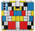 S3814 Composition de dessin au trait Piet Mondrian Etui Coque Housse pour Samsung Galaxy A15 5G