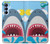 S3947 Caricature d'hélicoptère de requin Etui Coque Housse pour Samsung Galaxy A15 5G